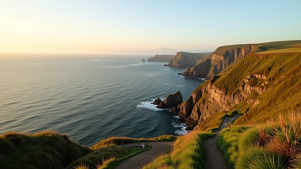 Dramatic coastal headland with cliff views overlooking the ocean